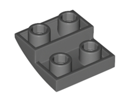 Тухличка 2X2X2/3 инверсна дъга: {тъмно каменно сив}