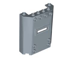 Стена 45 градуса 2X6X6 с прозорец: {пясъчно син}