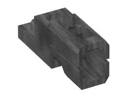 PLATE 1X2, W/ SHOOTER, NO. 1: {титаниево метален}