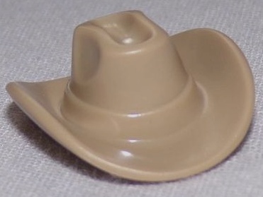 Minifigure, Headgear Hat, Cowboy Large Brim: {пясъчно жълт}