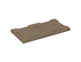 Плочка 8X16X2/3 с 6 изреза: {пясъчно жълт}