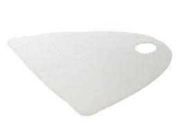 Minifigure, Cape Cloth, Straight Bottom with Single Top Hole (Juniors) - Spongy Stretchable Fabric: {бял}