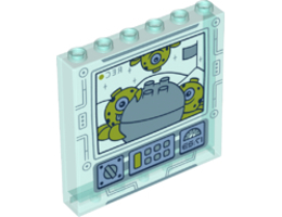 WALL ELEMENT 1X6X5, NO. 12: {прозрачно светло син}
