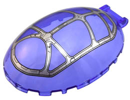 Windscreen 8 x 6 x 2 1/3 Bubble Canopy with Bar Handle with Silver Frame Pattern, 9 Sections: {прозрачно ярко синьо-виолетов}