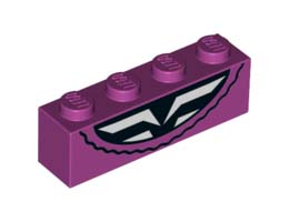 BRICK 1X4, NO. 83: {ярко червеникаво-виолетов}