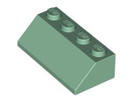 Покривна плочка 2X4/45° : {пясъчно зелен}