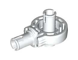 Technic, Rotation Joint Ball Loop with Two Perpendicular Pins with Friction : {бял}