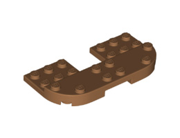 Плочка 8X4X2/3, 1/2 кръг, изрязана: {умерен нуга}