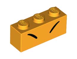 BRICK 1X3, NO. 62: {огнено жълто-оранжев}