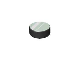 FLAT TILE 1X1, ROUND, NO. 171: {черен}