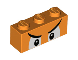 Тухличка 1X3, NO. 61: {ярко оранжев}