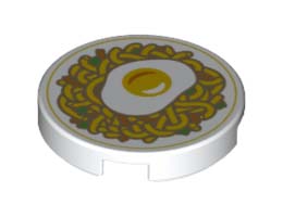 FLAT TILE 2X2, ROUND, NO. 1219: {бял}