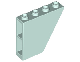 Покривна плочка 1X4X3, инверсна, град. 60: {аквамарин}