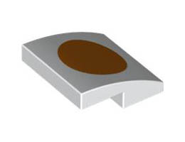 PLATE, W/ BOW 2X2X2/3, NO. 51: {бял}