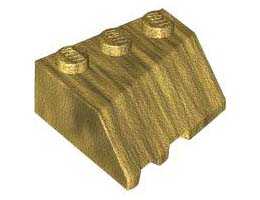 Дясна покривна плочка TILE 3X3, град. 45/18/45: {топло златист}