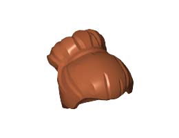 Мини перука No. 122: {тъмно оранжев}