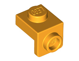 Плочка 1X1 с 1.5 плочка 1X1 надолу: {огнено жълто-оранжев}