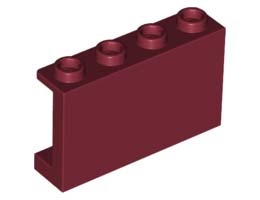 Стенен елемент 1X4X2: {нов тъмно червен}