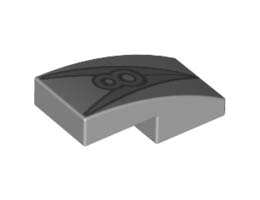 PLATE W/ BOW 1X2X2/3, NO. 10: {умерено каменно сив}
