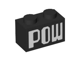 BRICK 1X2, NO. 77: {черен}