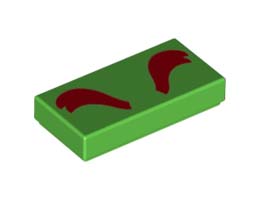 FLAT TILE 1X2, NO. 339: {ярко зелен}