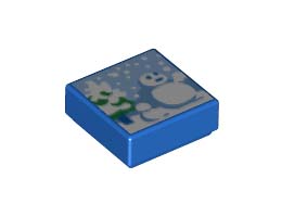 FLAT TILE 1X1, NO. 260: {ярко син}