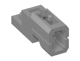 PLATE 1X2, W/ SHOOTER, NO. 1: {умерено каменно сив}