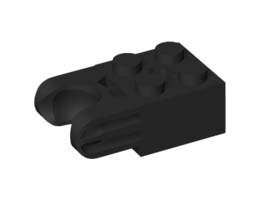 BRICK 2X2 W. CUP FOR BALL: {черен}