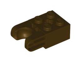 BRICK 2X2 W. CUP FOR BALL: {тъмно кафяв}