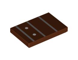 FLAT TILE 2X3, NO. 61: {червеникаво-кафяв}