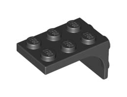 Плочка 2X2, с 1.5 плочка 2X2, обърната надолу: {черен}