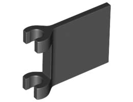 FLAG W/ 2 HOLDERS: {черен}
