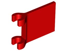 FLAG W/ 2 HOLDERS: {ярко червен}