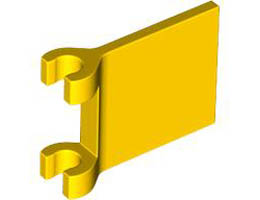 FLAG W/ 2 HOLDERS: {ярко жълт}