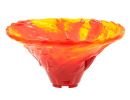 Tornado Spiral Wide with Marbled Trans-Orange Top Pattern: {ярко червен}