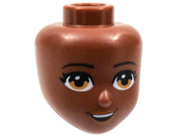 MINI DOLL, HEAD, NO. 284: {червеникаво-кафяв}