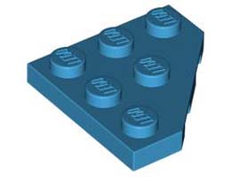 CORNER PLATE 45 DEG. 3X3: {тъмно небесносин}