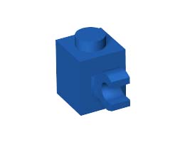 BRICK 1X1 W/ HOLDER, VERTICAL: {ярко син}