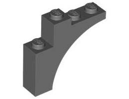 BRICK W/ BOW 1X4X3: {тъмно каменно сив}