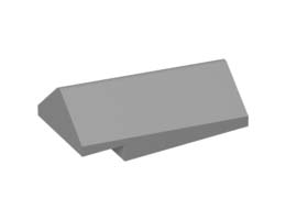RIDGED TILE 2X4X4/3/45┬║, NO. 1: {умерено каменно сив}