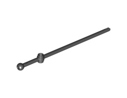 Bar 12L with Open Stud, Tow Ball, and Slit (Boat Mast) : {черен}