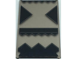 Glass for Window 1 x 4 x 6 with Black Triangles and Geometric Designs with Gray Lines Pattern: {прозрачно кафяв}