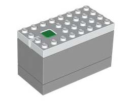 Electric 9V Battery Box Powered Up Bluetooth HUB with Light Bluish Gray Bottom : {бял}