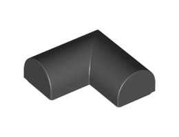 PLATE 2X2X2/3, OUTSIDE BOW: {черен}