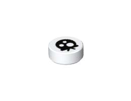 FLAT TILE 1X1, ROUND, NO. 183: {бял}