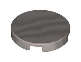 FLAT TILE 2X2, ROUND, NO. 1224: {металическо сребрист}