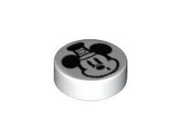 FLAT TILE 1X1, ROUND, NO. 208: {бял}
