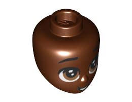 MINI DOLL, HEAD, NO. 290: {червеникаво-кафяв}