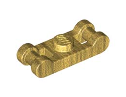 Плочка 1X1 с 2 вала, диам. 3.2: {топло златист}