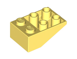 Покривна плочка 2X3/25° инверсна: {студено жълт}